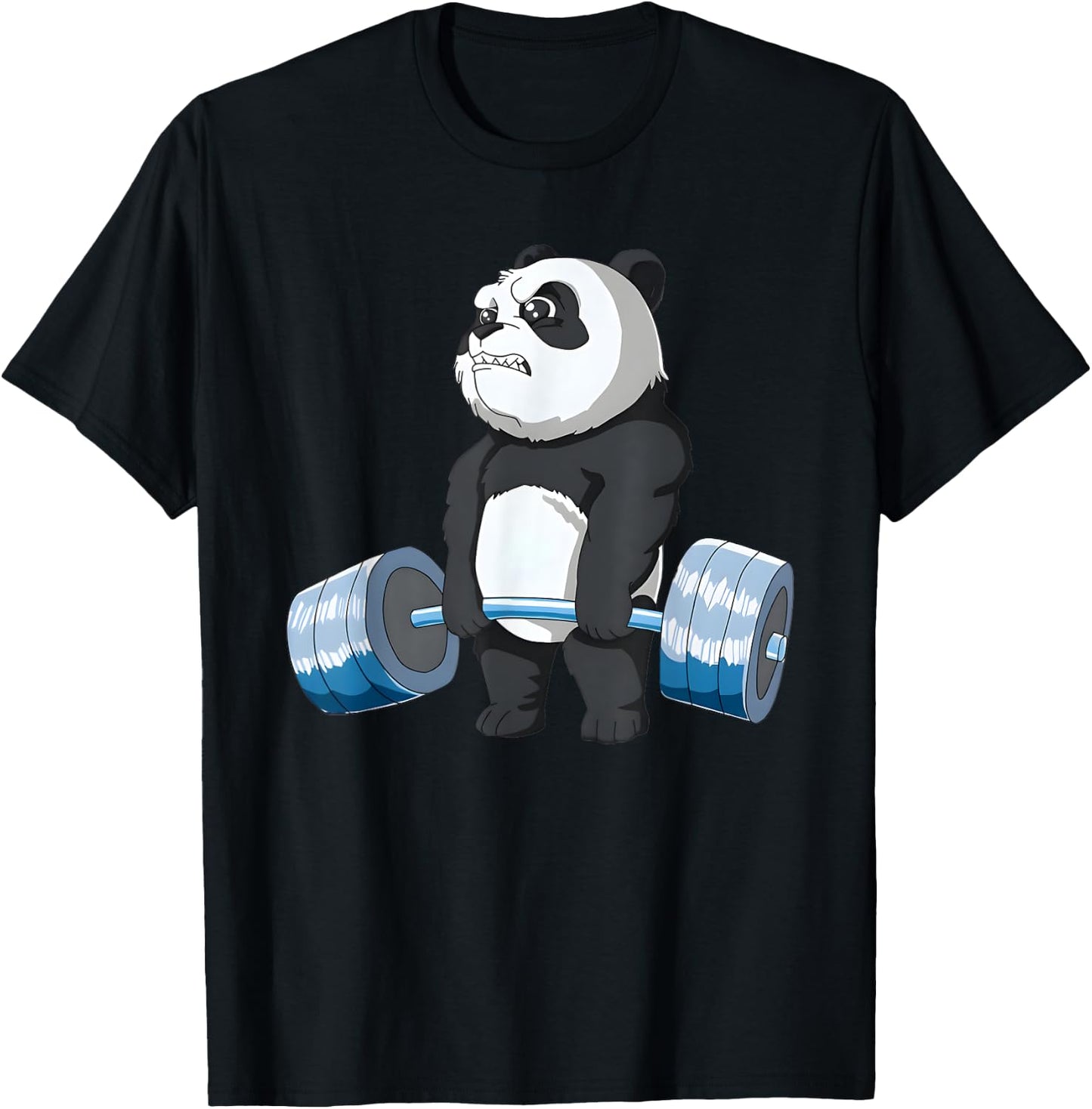 Funny Bear Powerlifting Weightlifting Gym And Bear Lifting T-Shirt - T-Shirt | Black