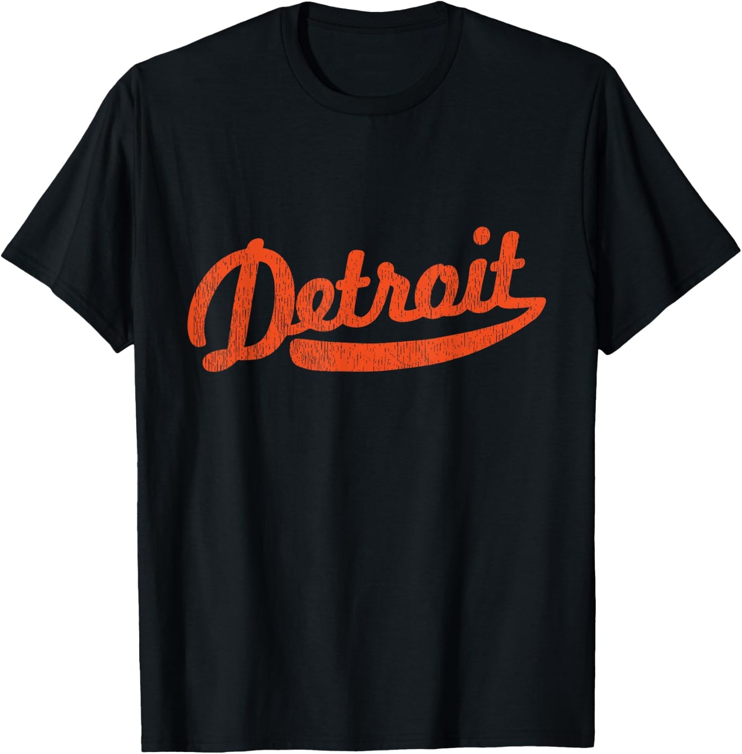 Distressed Detroit Baseball Stuff Vintage Detroit T-Shirt - T-Shirt | Black
