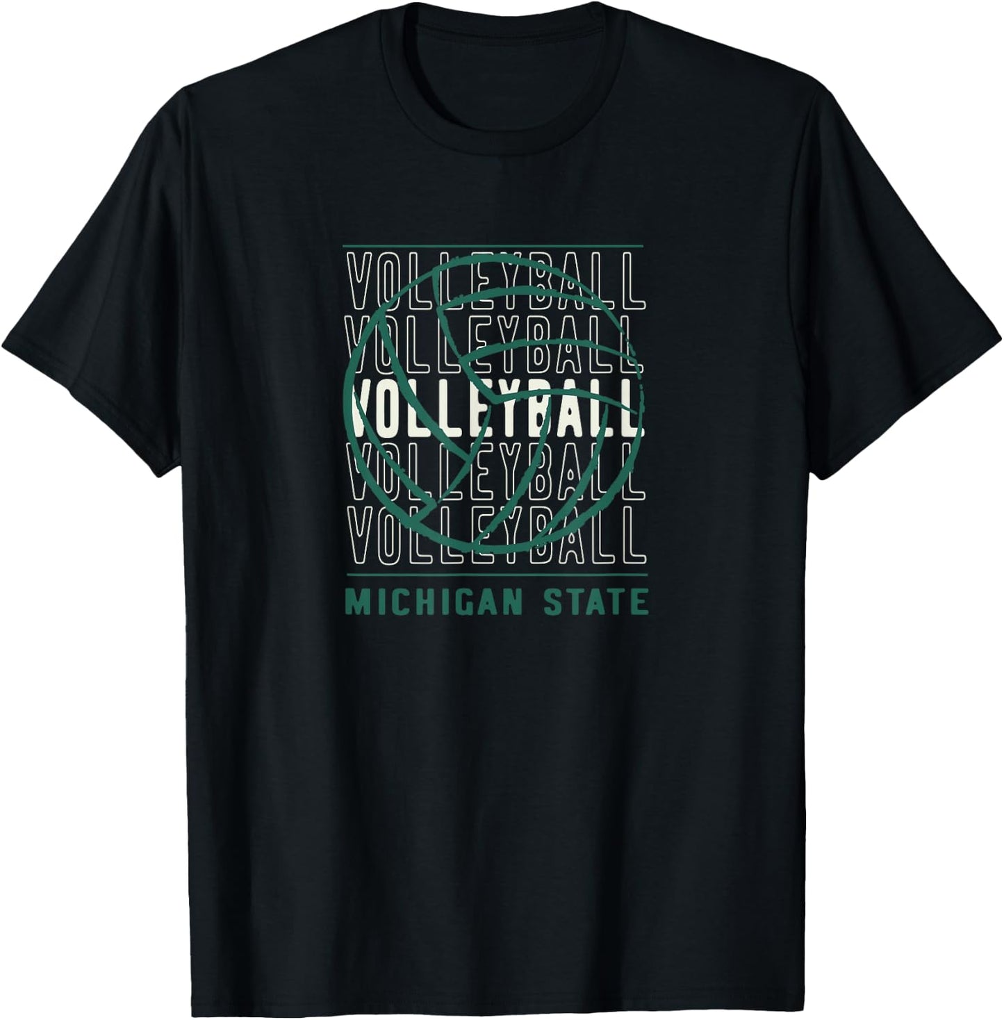 Volleyball Michigan State T-Shirt - T-Shirt | Black