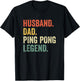 Funny Ping Pong Husband Dad Table Tennis Legend Vintage T-Shirt - T-Shirt | Black