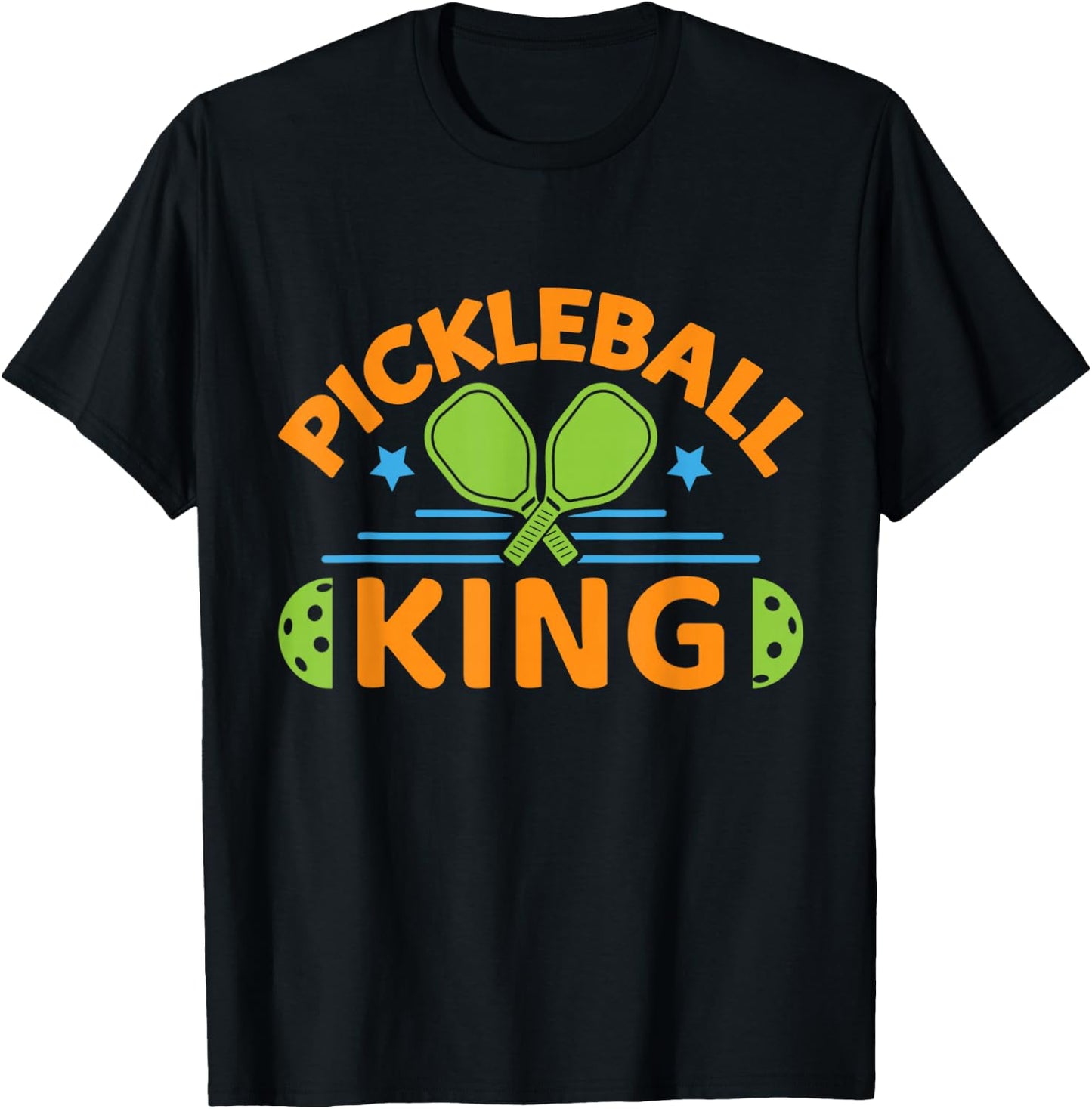 Funny Pickleball King Dink Dinking Love To Play Pickleball T-Shirt - T-Shirt | Black