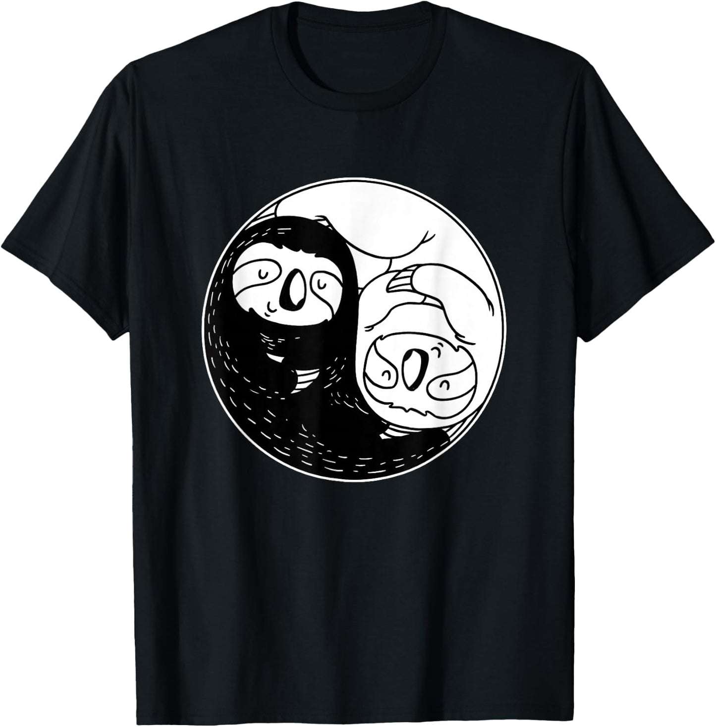 Sloth Lover Gifts Yin Yang Shirt Girls Women T-Shirt - T-Shirt | Black