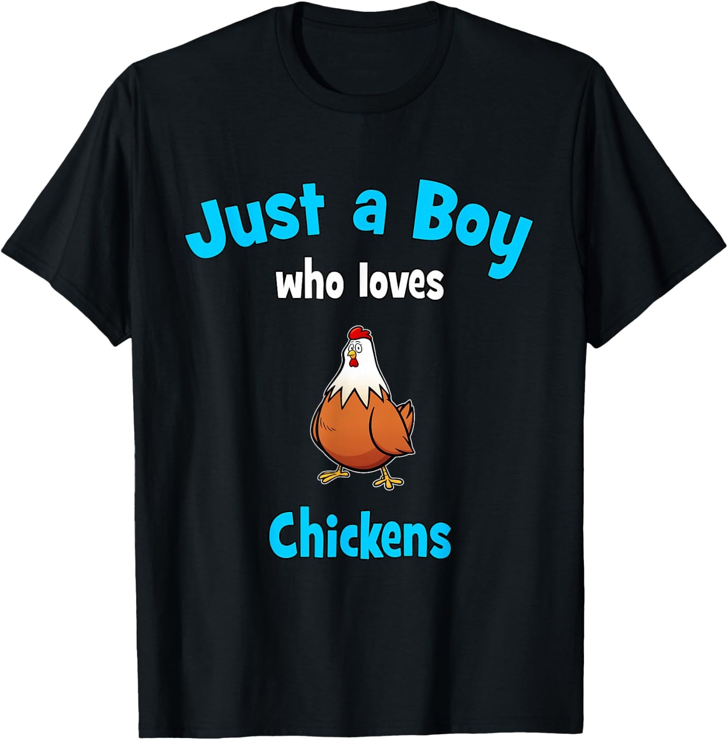 Chicken Shirt for Boys | Children's Chickens T-Shirt - T-Shirt | Black