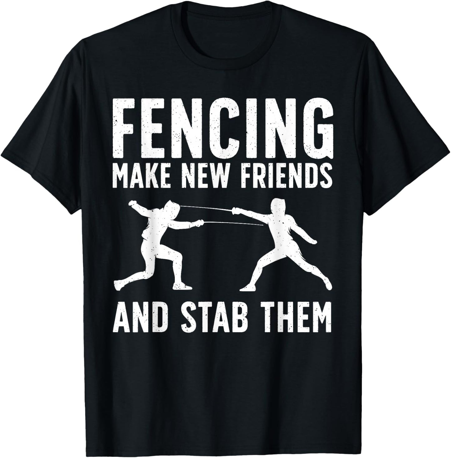 Best Fencing Design Women Kids Fencing Sport Fencer T-Shirt - T-Shirt | Black