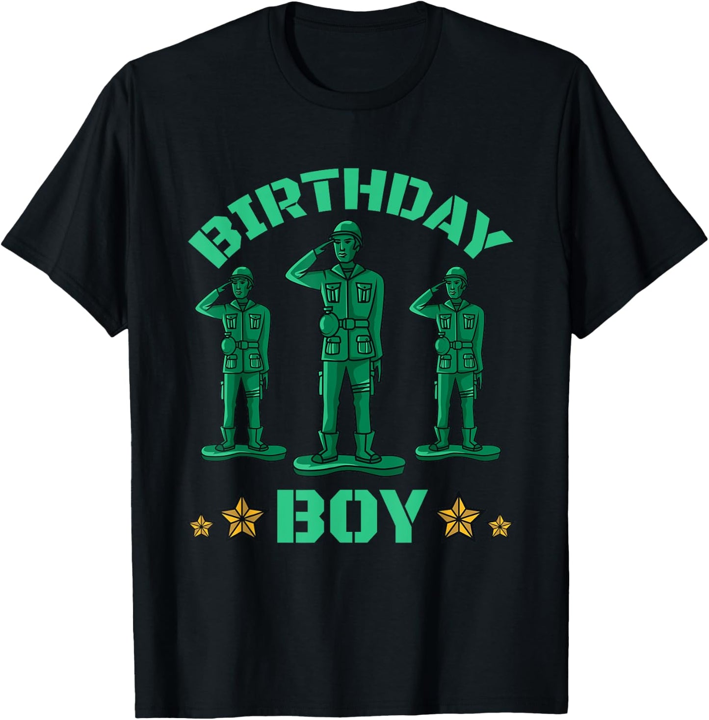 Funny Army Party Decorations Camo Birthday Boy Gift Men Kids T-Shirt - T-Shirt | Black