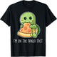 I'm On The Ninja Diet Funny Turtle Eating Pizza Nerd Geek T-Shirt - T-Shirt | Black