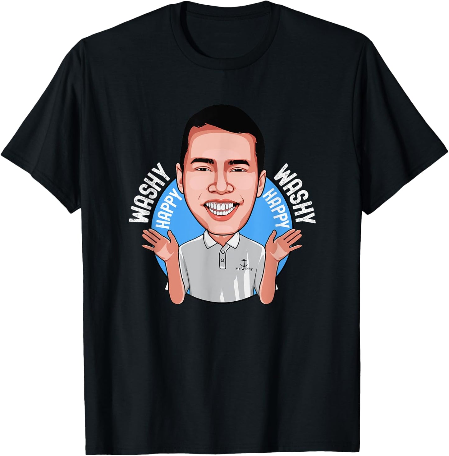 Washy Washy Happy Happy Song Inspired Funny Cruise Wear T-Shirt - T-Shirt | Black