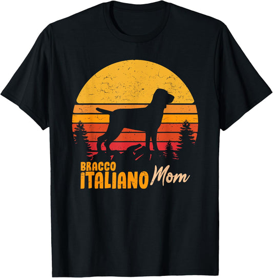Bracco Italiano Mama Vintage Retro Dog Women's Gift T-Shirt - T-Shirt | Black