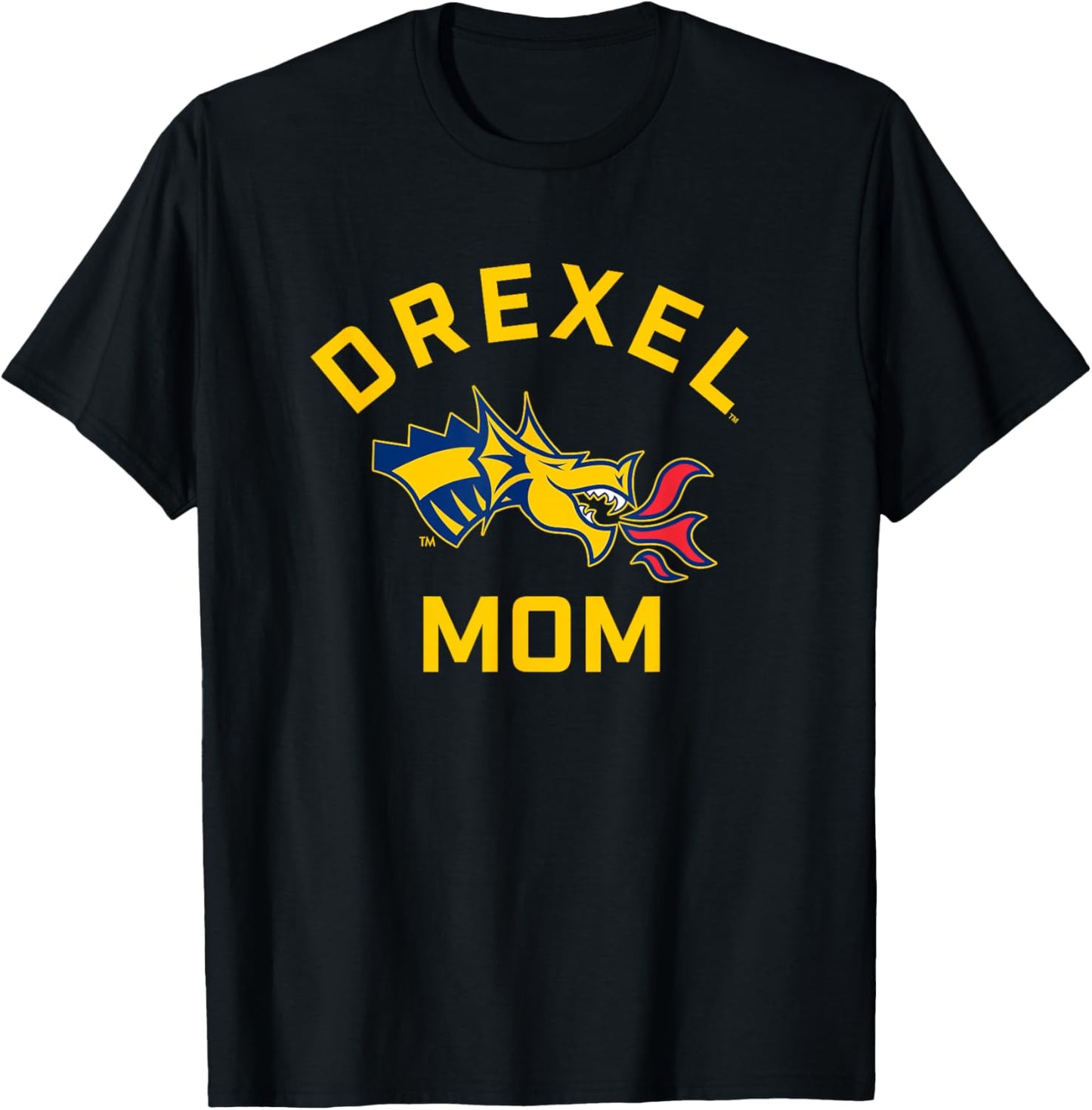 Drexel University Dragons Arched Mom T-Shirt - T-Shirt | Black