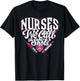 Nurses We Call The Shots Nurse Funny Nursing CNA RN LPN T-Shirt - T-Shirt | Black