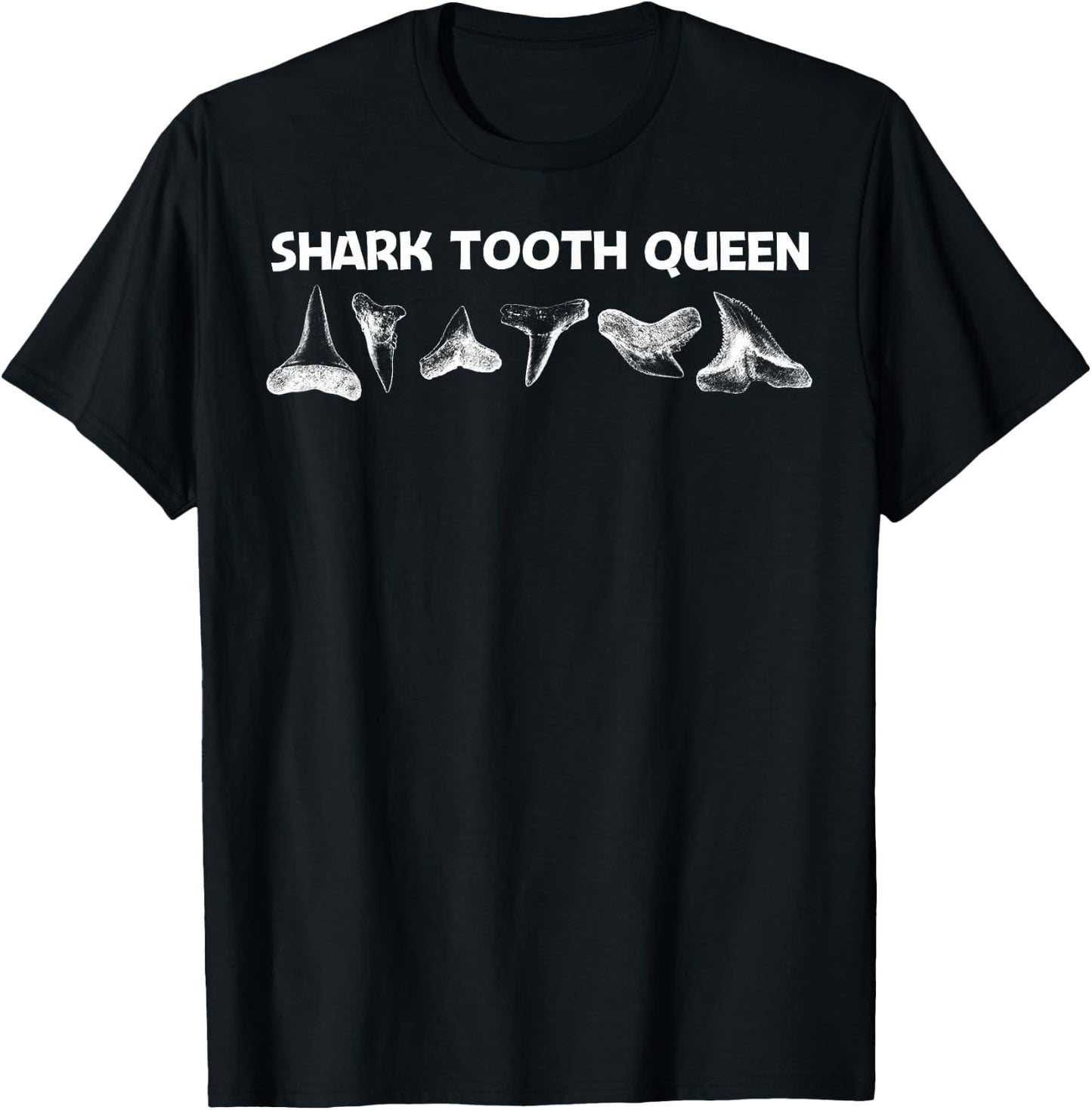 Funny Shark Teeth Design Mom Animal Fossil Hunters T-Shirt - T-Shirt | Black