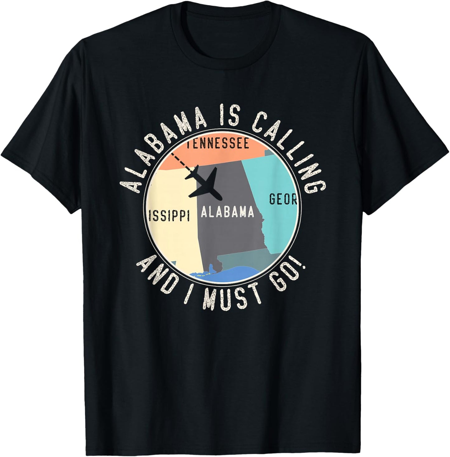 Alabama Is Calling And I Must Go Alabama State T-Shirt - T-Shirt | Black