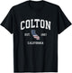 Colton California CA Vintage American Flag Sports Design T-Shirt - T-Shirt | Black