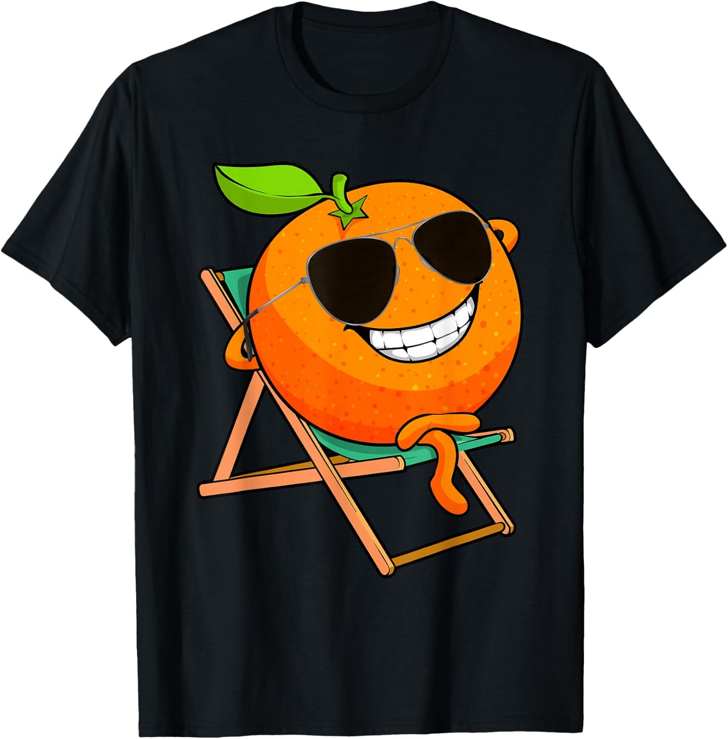 Funny Orange Design Women Kids Orange Fruit Lovers T-Shirt - T-Shirt | Black