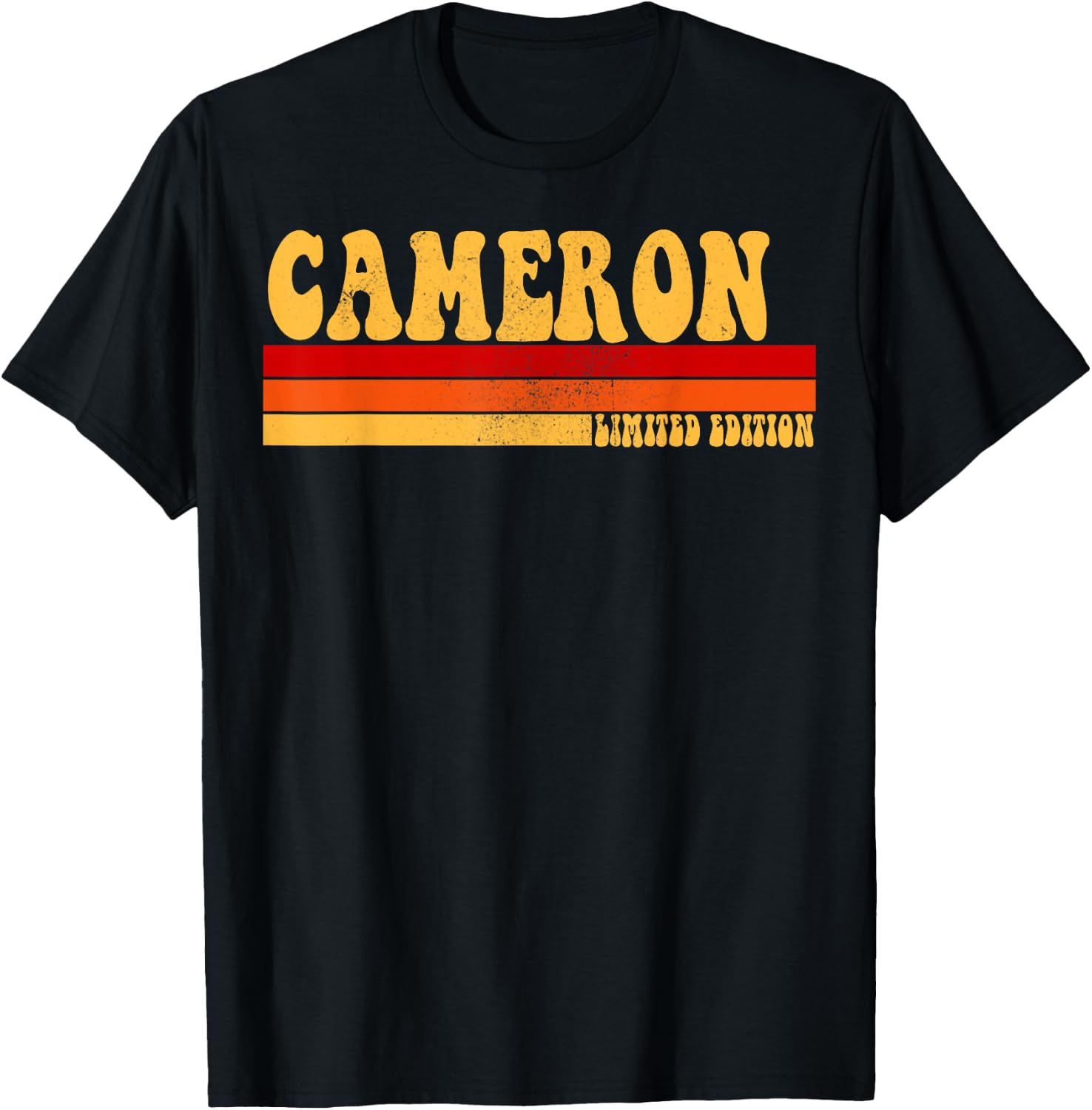 CAMERON Name Personalized Idea Men Retro Vintage CAMERON T-Shirt - T-Shirt | Black