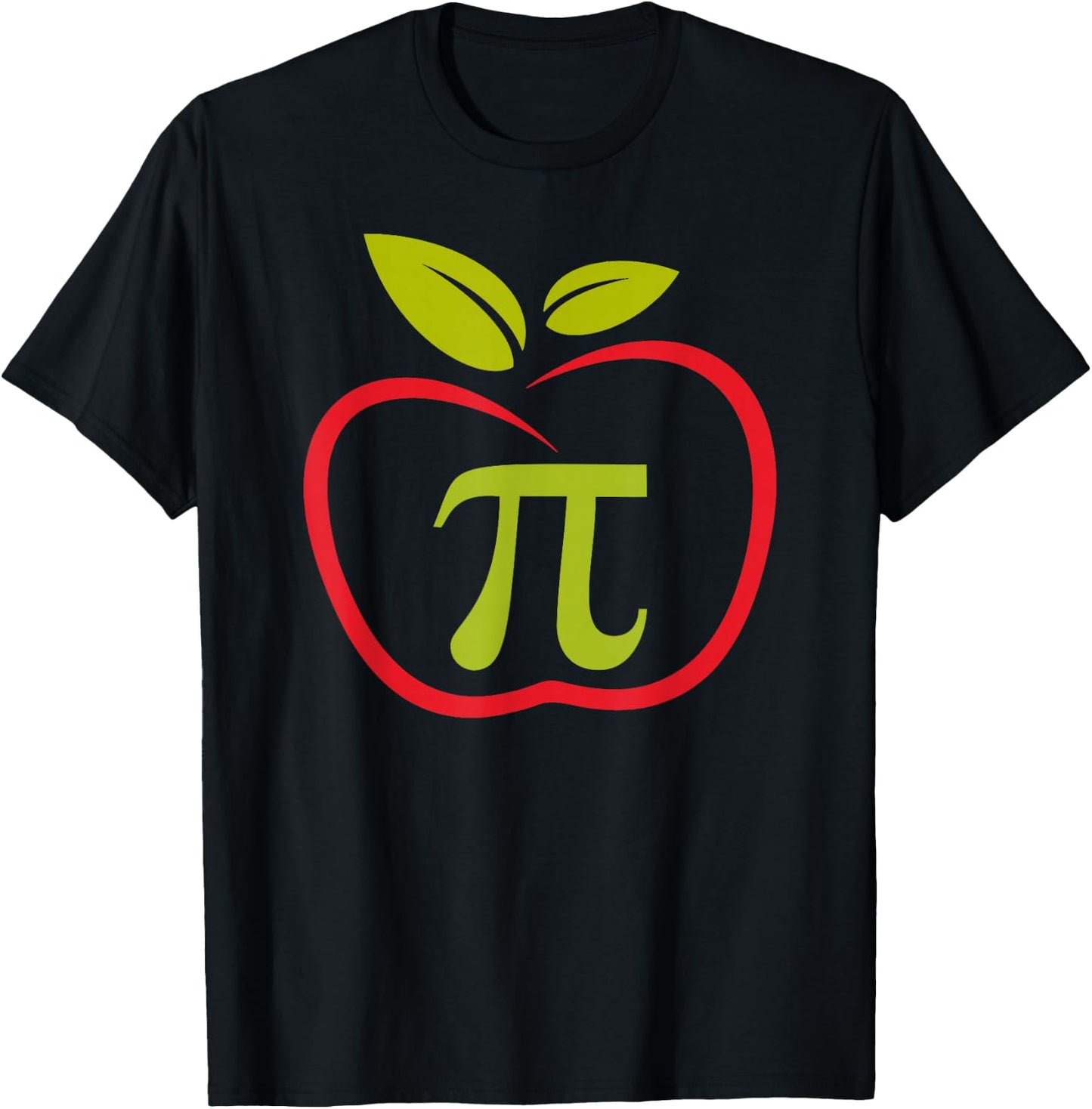 Apple Pi - Apple Pie - Funny Pi day math pun - Mathematics T-Shirt - T-Shirt | Black