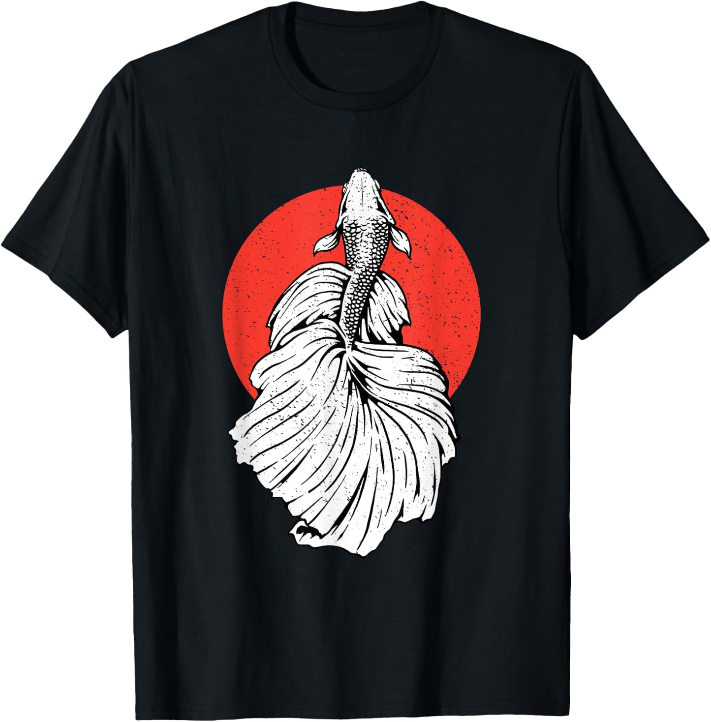Funny Retro Vintage Betta Fish T-Shirt - T-Shirt | Black