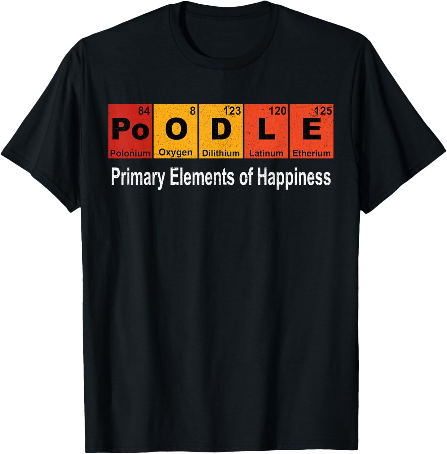 Poodle Dog Science Funny Periodic Table Men Women Girls Kids T-Shirt - T-Shirt | Black
