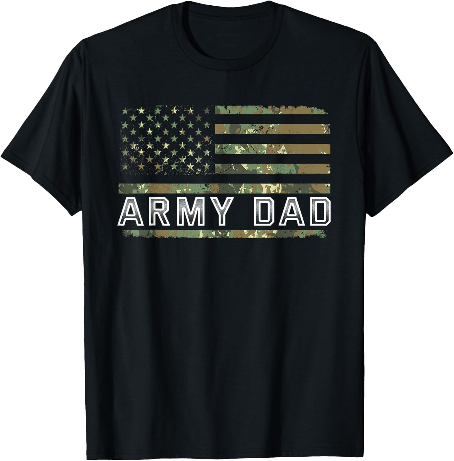 Army Dad Fathers Day T-Shirt - T-Shirt | Black