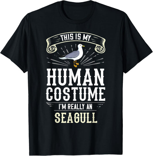 Seagull Seabird Costume Gift Sea Gull Bird T-Shirt - T-Shirt | Black