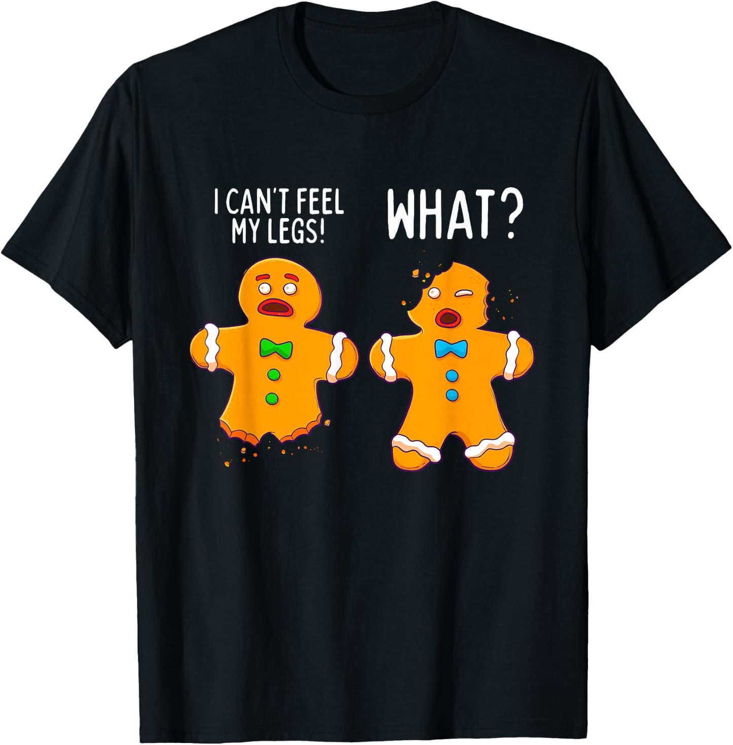 Gingerbread Men Christmas Funny Cookie Baking Gift T-Shirt - T-Shirt | Black