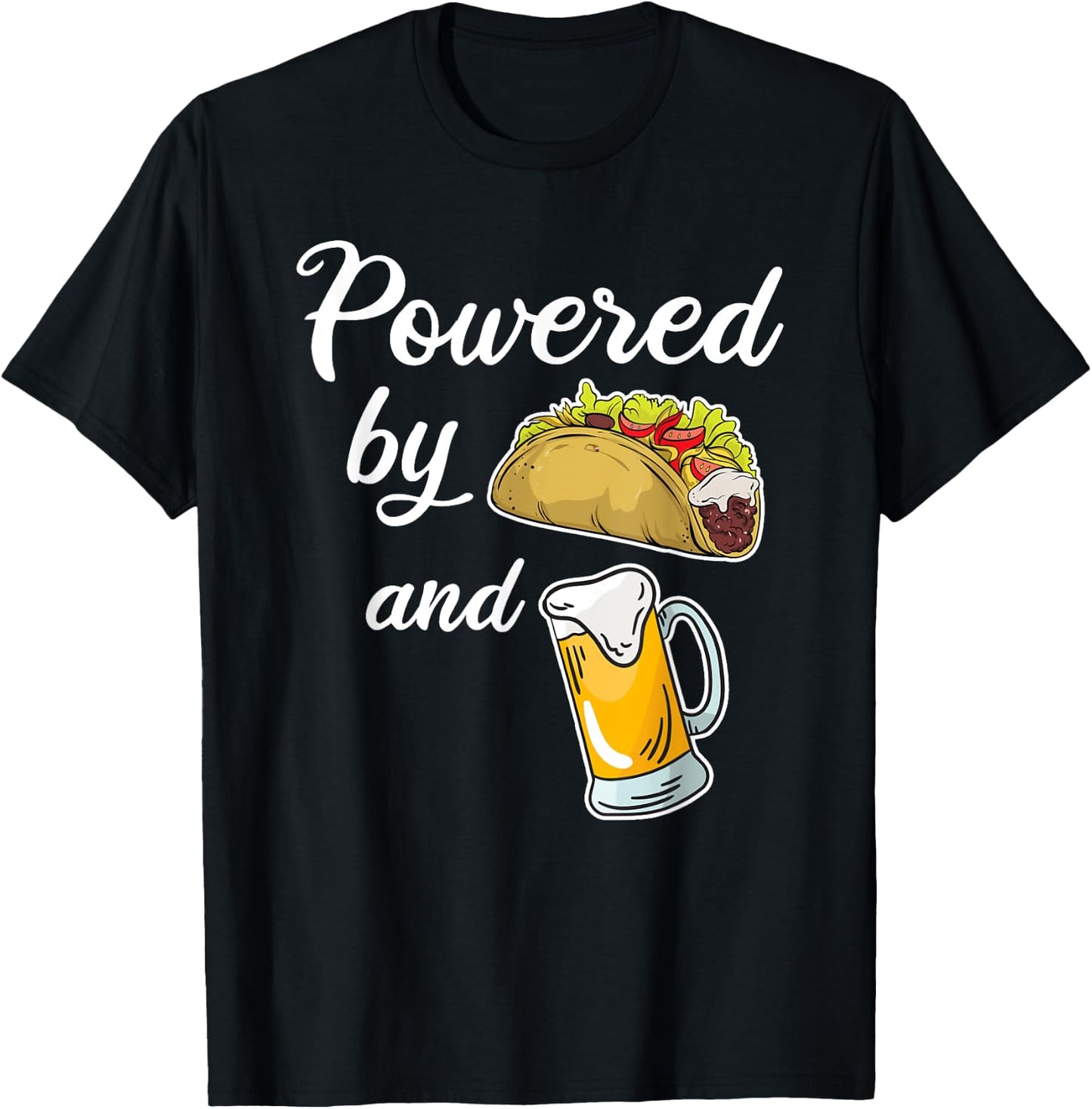 Taco Beer Shirt Funny Taco & Beer Lover Joke Taco Gift T-Shirt - T-Shirt | Black