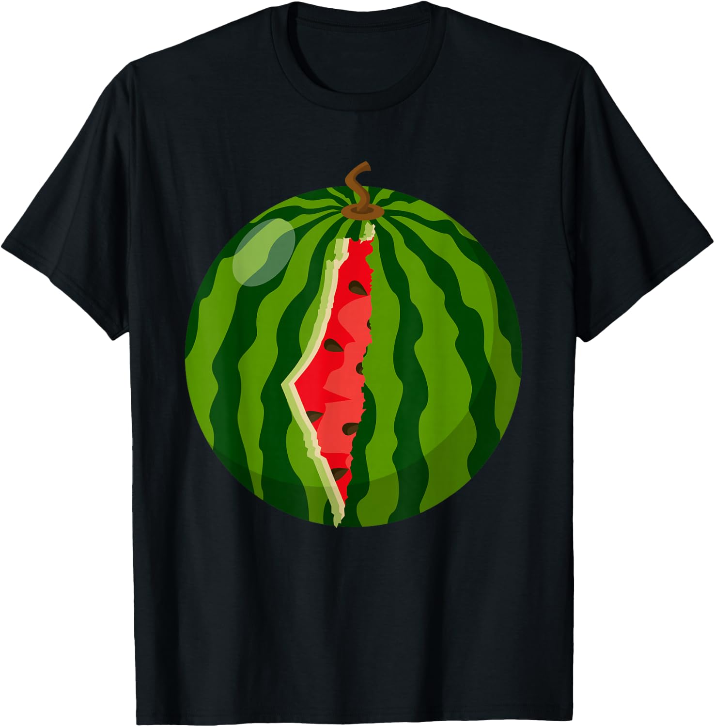 Palestine Map Watermelon Arabic Calligraphy T-Shirt - T-Shirt | Black