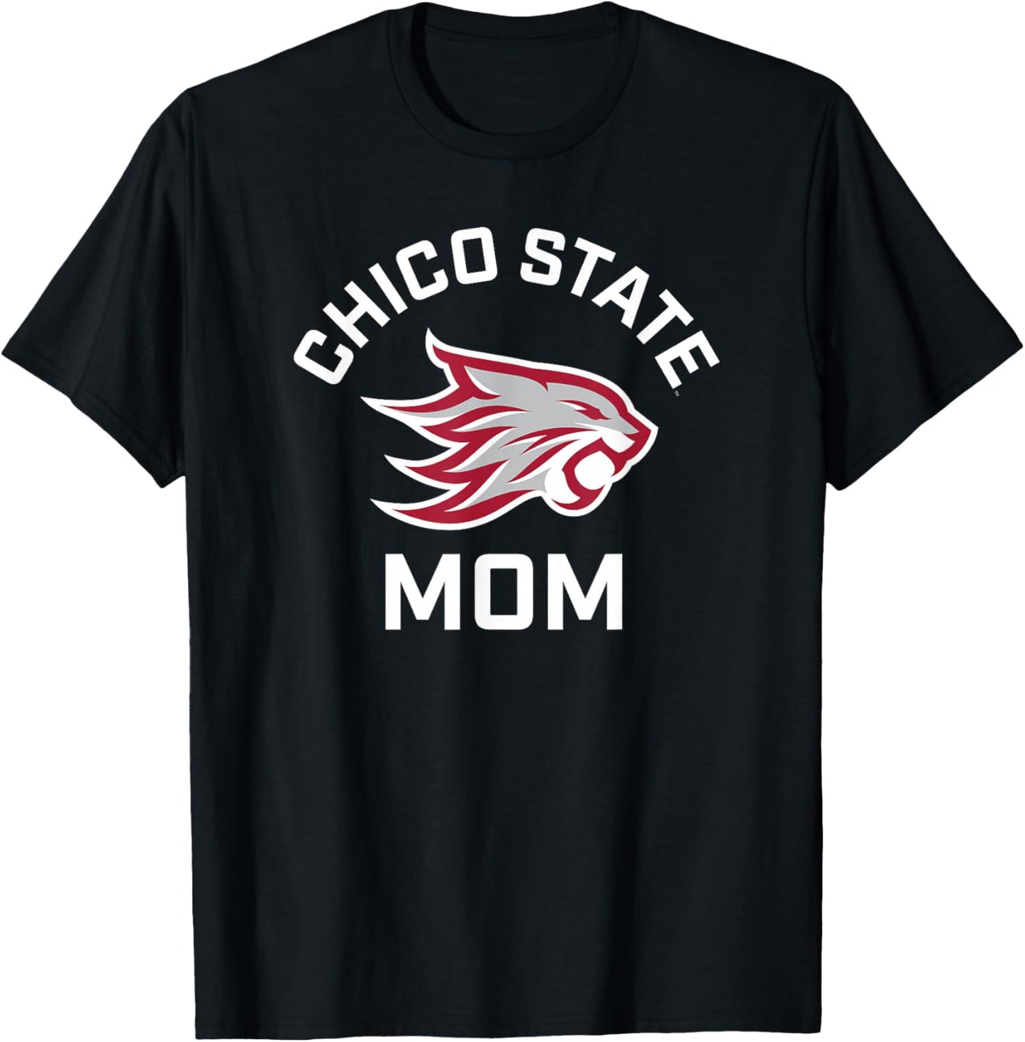 Chico State Wildcats Arched Mom T-Shirt - T-Shirt | Black