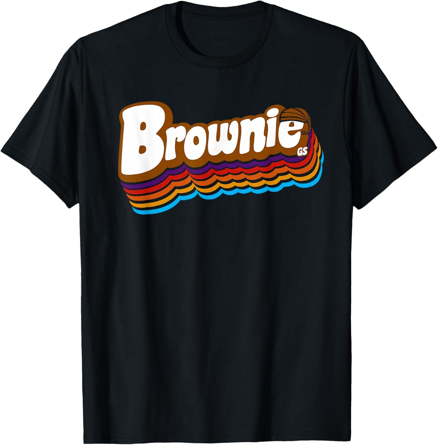 Girls Brownie Retro Troop | Scouting T-Shirt - T-Shirt | Black