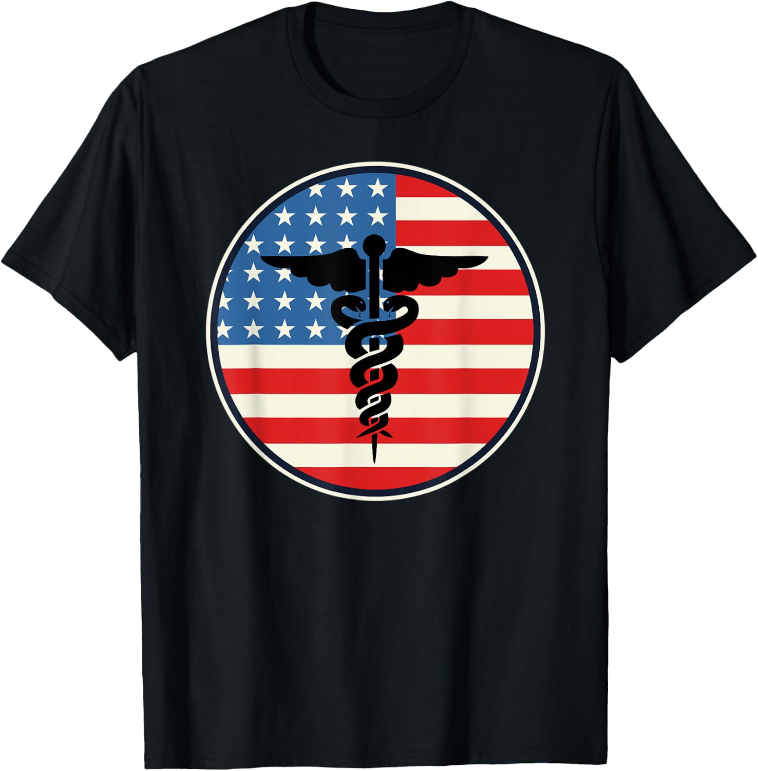 Pharmacist Pharmacy Technician Patriotic US Flag 4th Of July T-Shirt - T-Shirt | Black