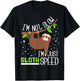 I'm not Slow I'm Just Sloth Speed Funny T-Shirt - T-Shirt | Black