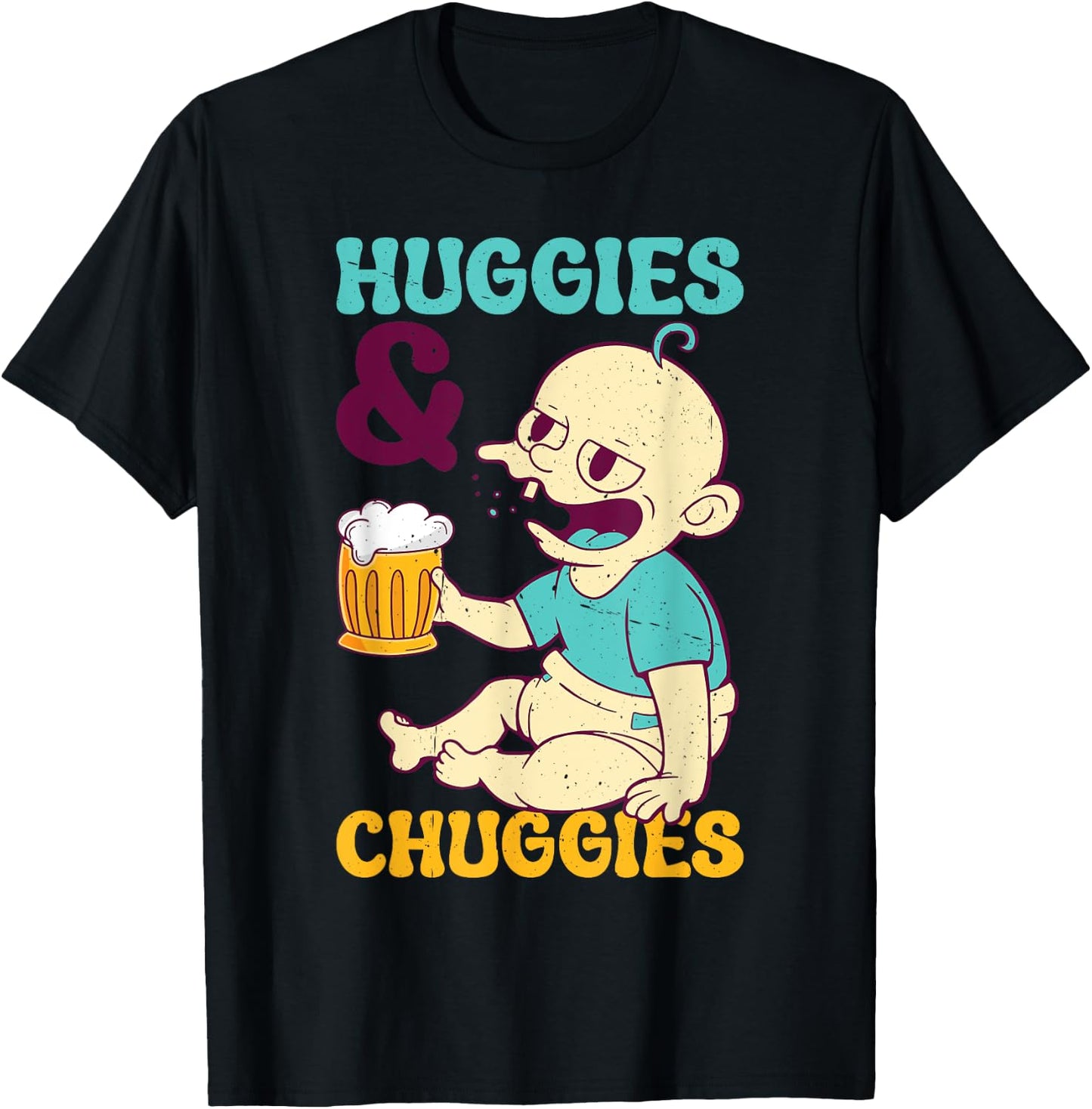 Huggies & Chuggies T-Shirt - T-Shirt | Black