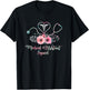 Cute Medical Assistant Squad Costume Stethoscope Floral T-Shirt - T-Shirt | Black