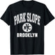 Park Slope Brooklyn Text NYC Circle White Print T-Shirt - T-Shirt | Black