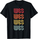 WES Gift Name Personalized Funny Retro Vintage Birthday T-Shirt - T-Shirt | Black