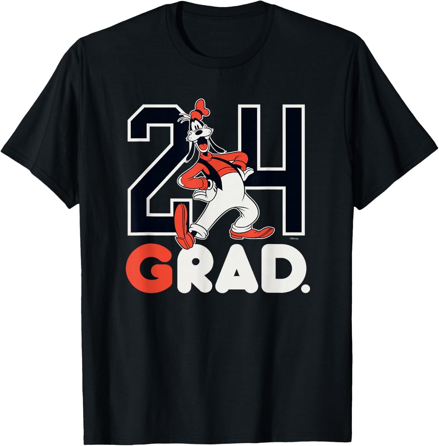 Disney Goofy Wheel Grade Class of '24 Graduation 2024 T-Shirt - T-Shirt | Black