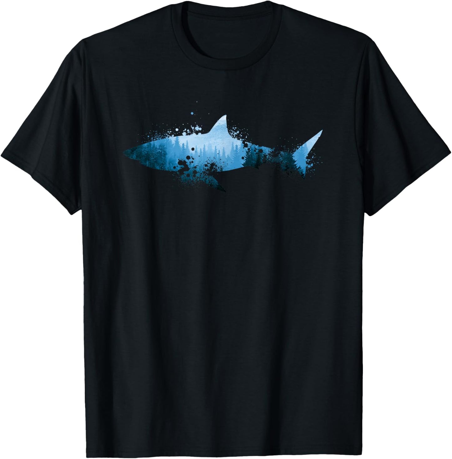 Men Women Boy Girl | Sharks Apparel Gifts Vintage Shark Silhouette | Hammerhead Shark Tiger Shark , Black, Small T-Shirt - T-Shirt | Black