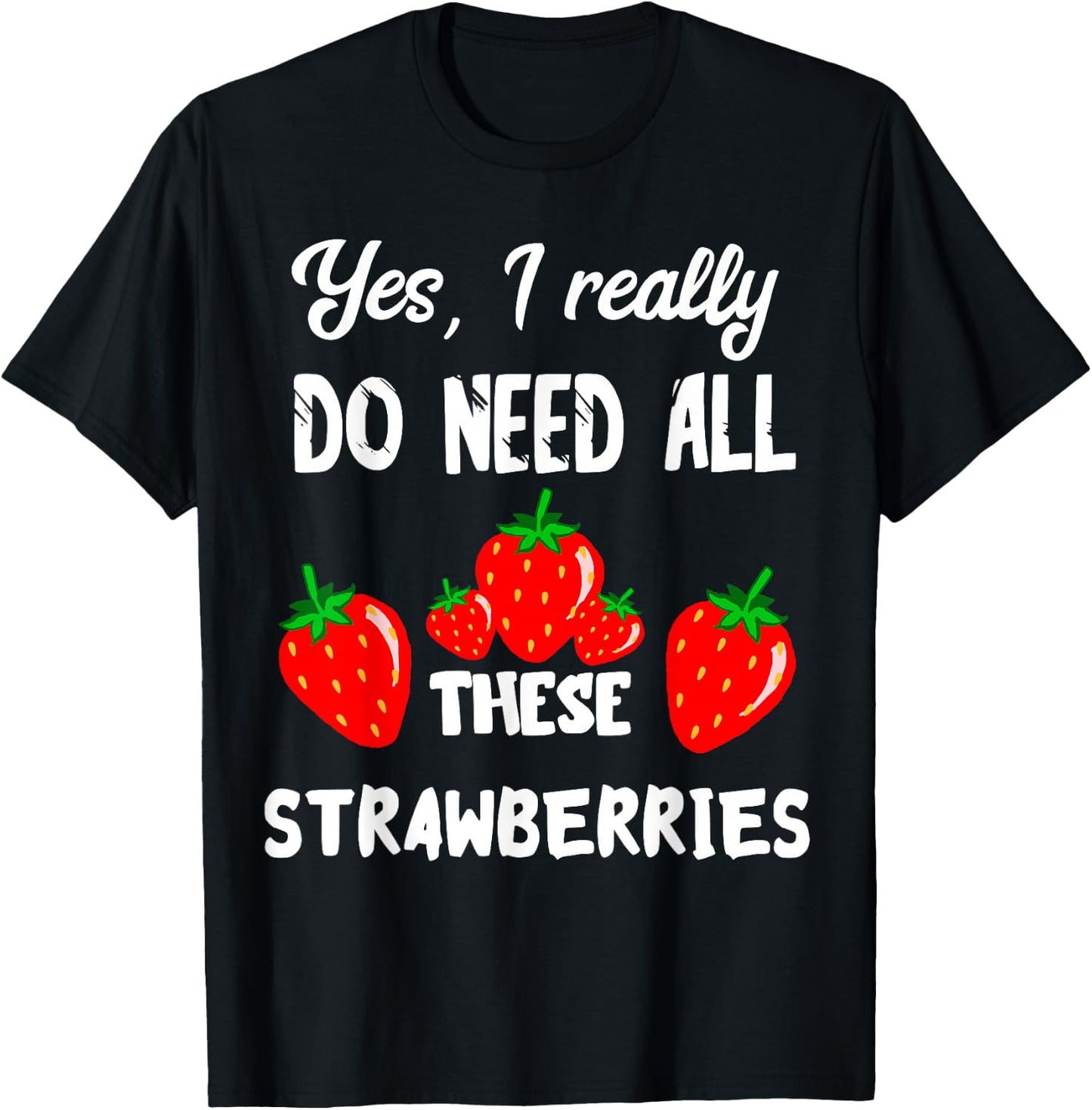 Sweet Strawberry Summer Fruits Delicious Strawberries Fruit T-Shirt - T-Shirt | Black