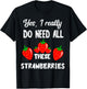 Sweet Strawberry Summer Fruits Delicious Strawberries Fruit T-Shirt - T-Shirt | Black