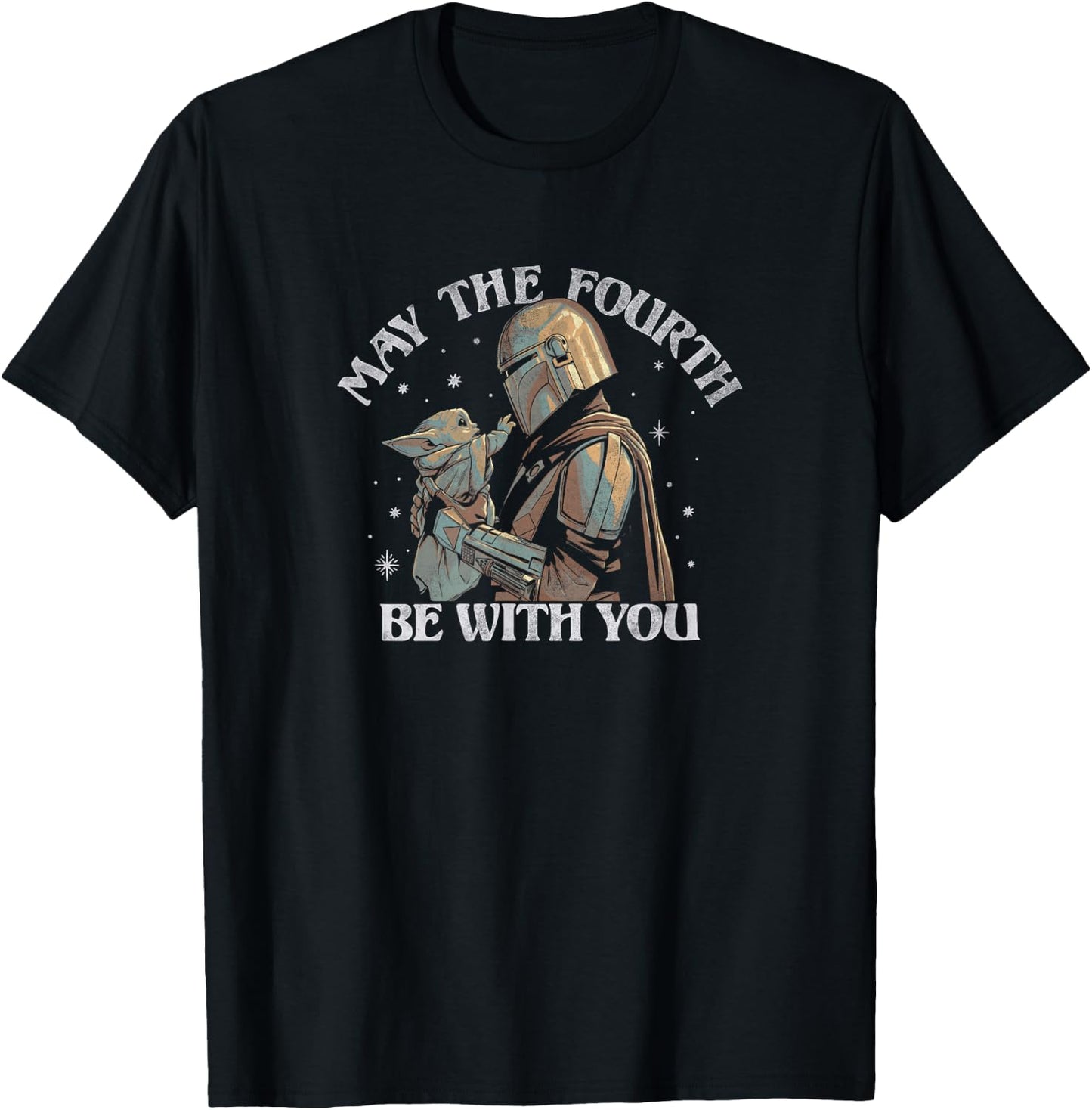Star Wars The Mandalorian May The Fourth Be With You Stamp T-Shirt - T-Shirt | Black