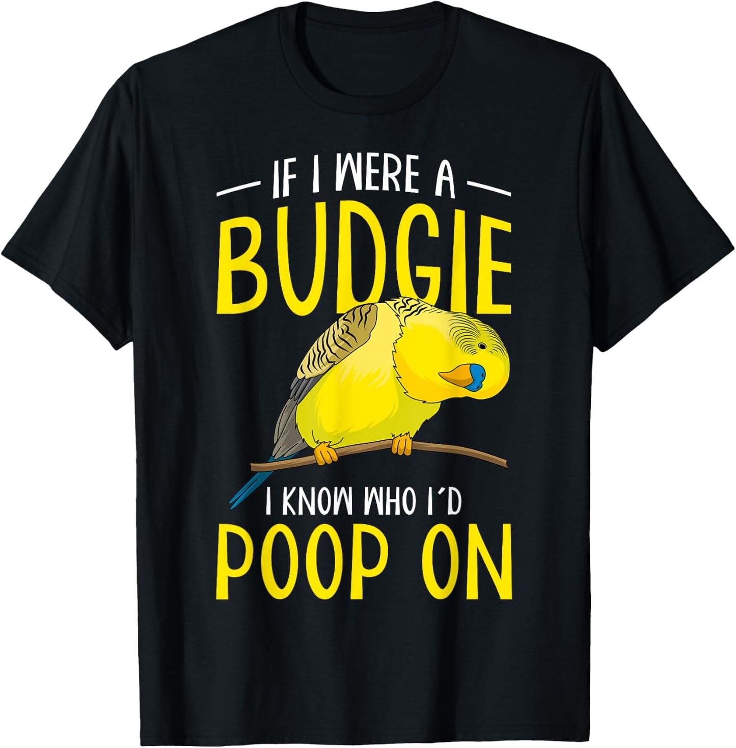 Budgie Lovers Parakeet Budgerigar Funny Women Men T-Shirt - T-Shirt | Black