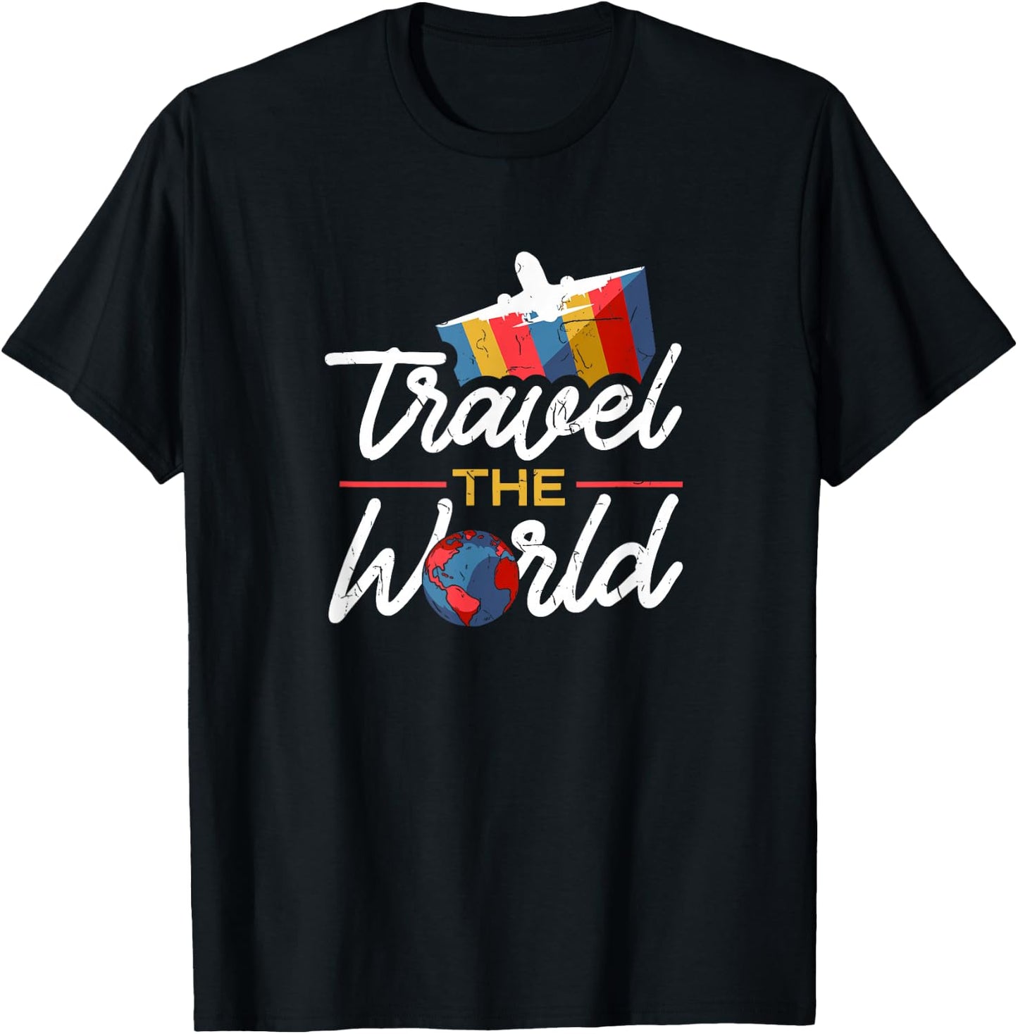 World Trip Travel Around World Tour Traveller Gift T-Shirt - T-Shirt | Black