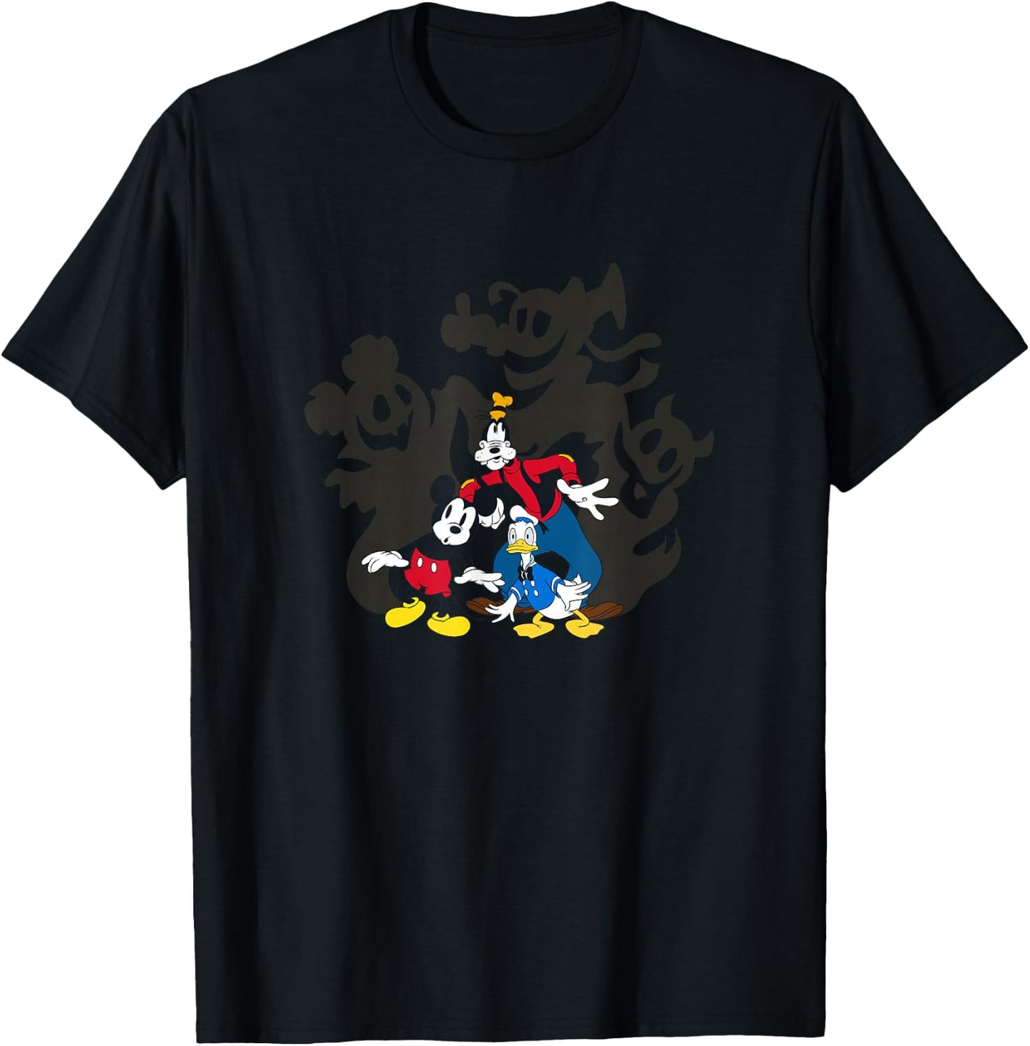 Disney Mickey And Friends Halloween Friends Spooky Shadows T-Shirt - T-Shirt | Black