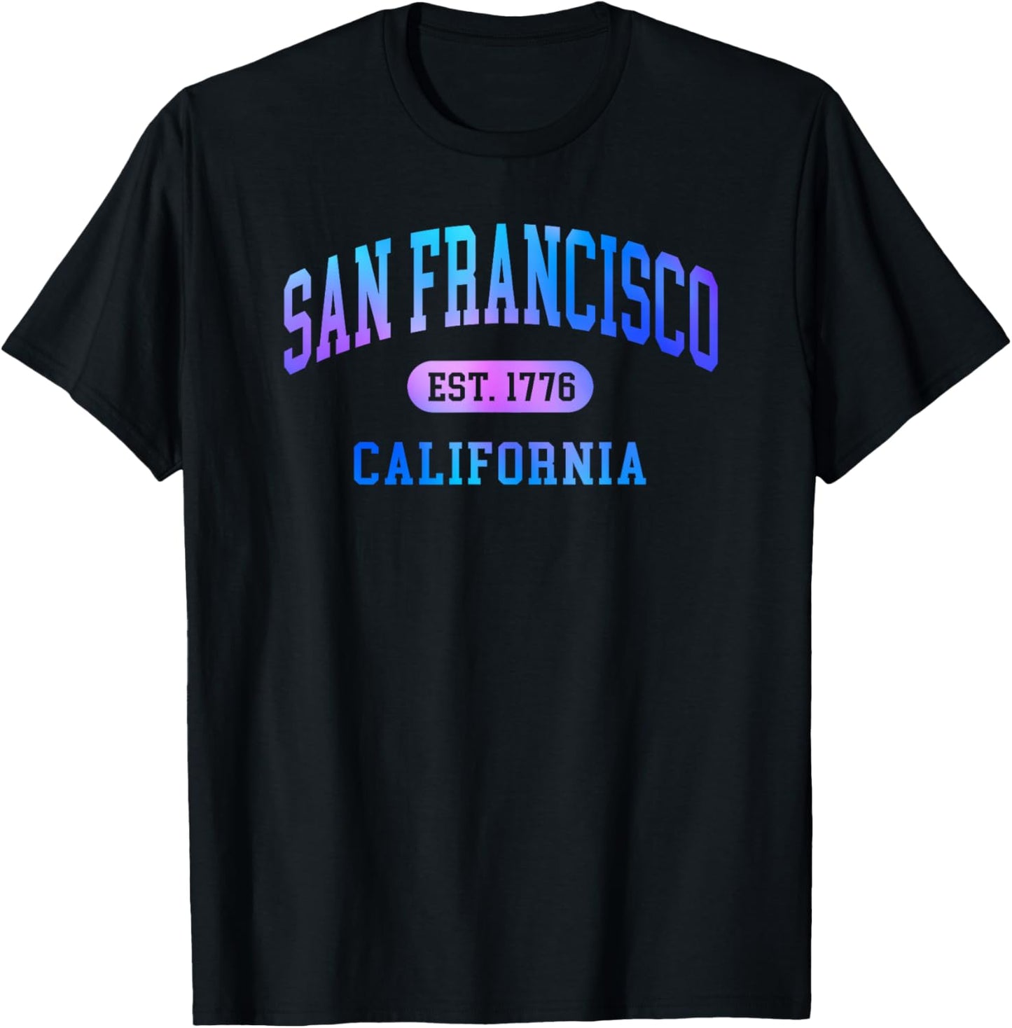Vintage San Francisco California Retro Throwback Tie Dye T-Shirt - T-Shirt | Black