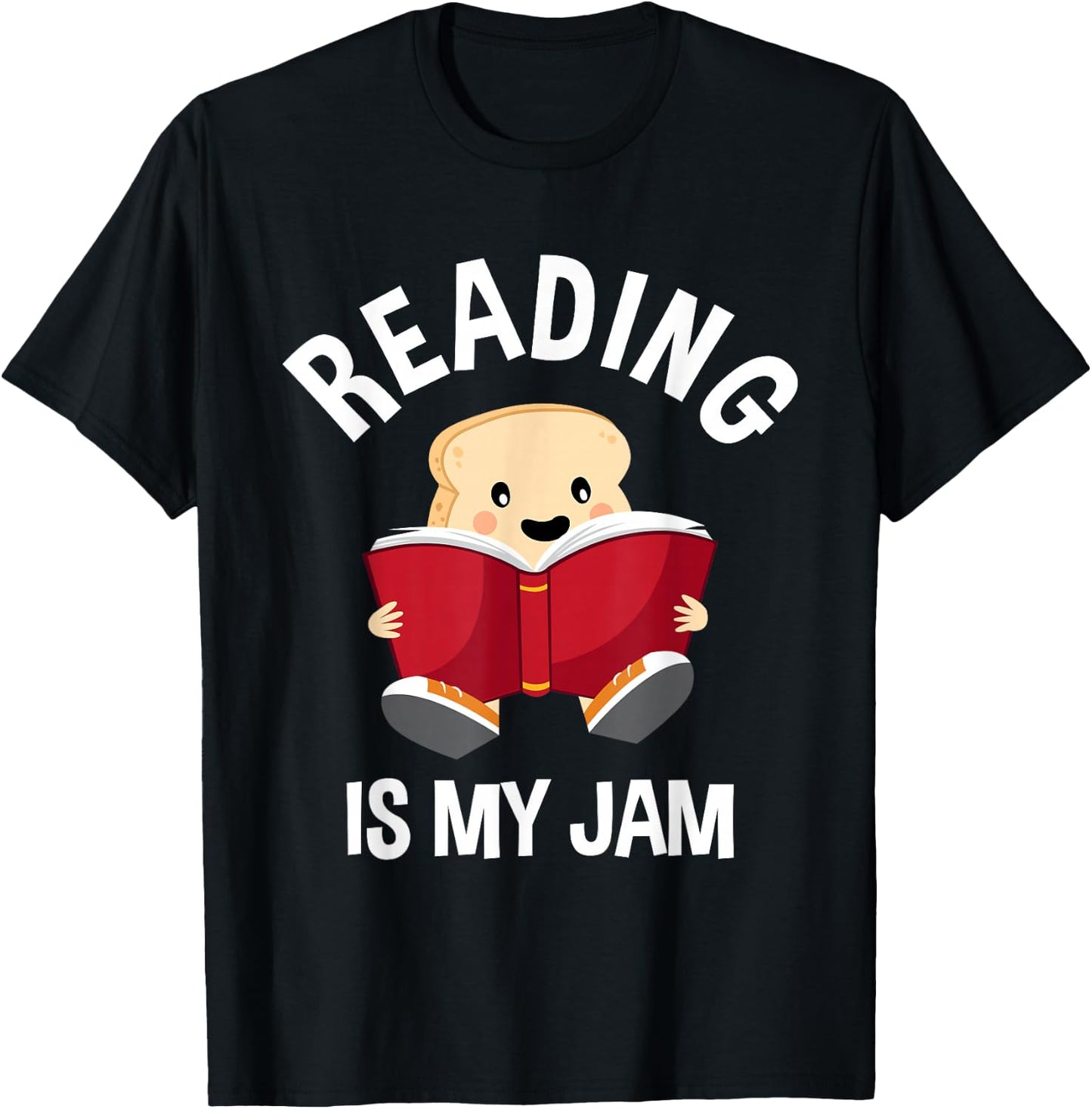 Reading is My Jam - Funny Pun - Book Lover Gift & Reading T-Shirt - T-Shirt | Black