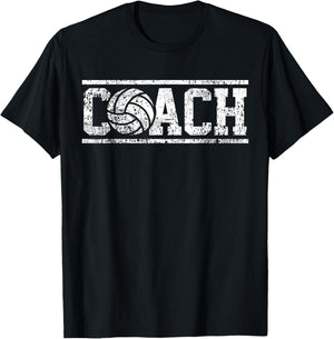 Coach Volleyball Team College Volleyball T-Shirt - T-Shirt | Black