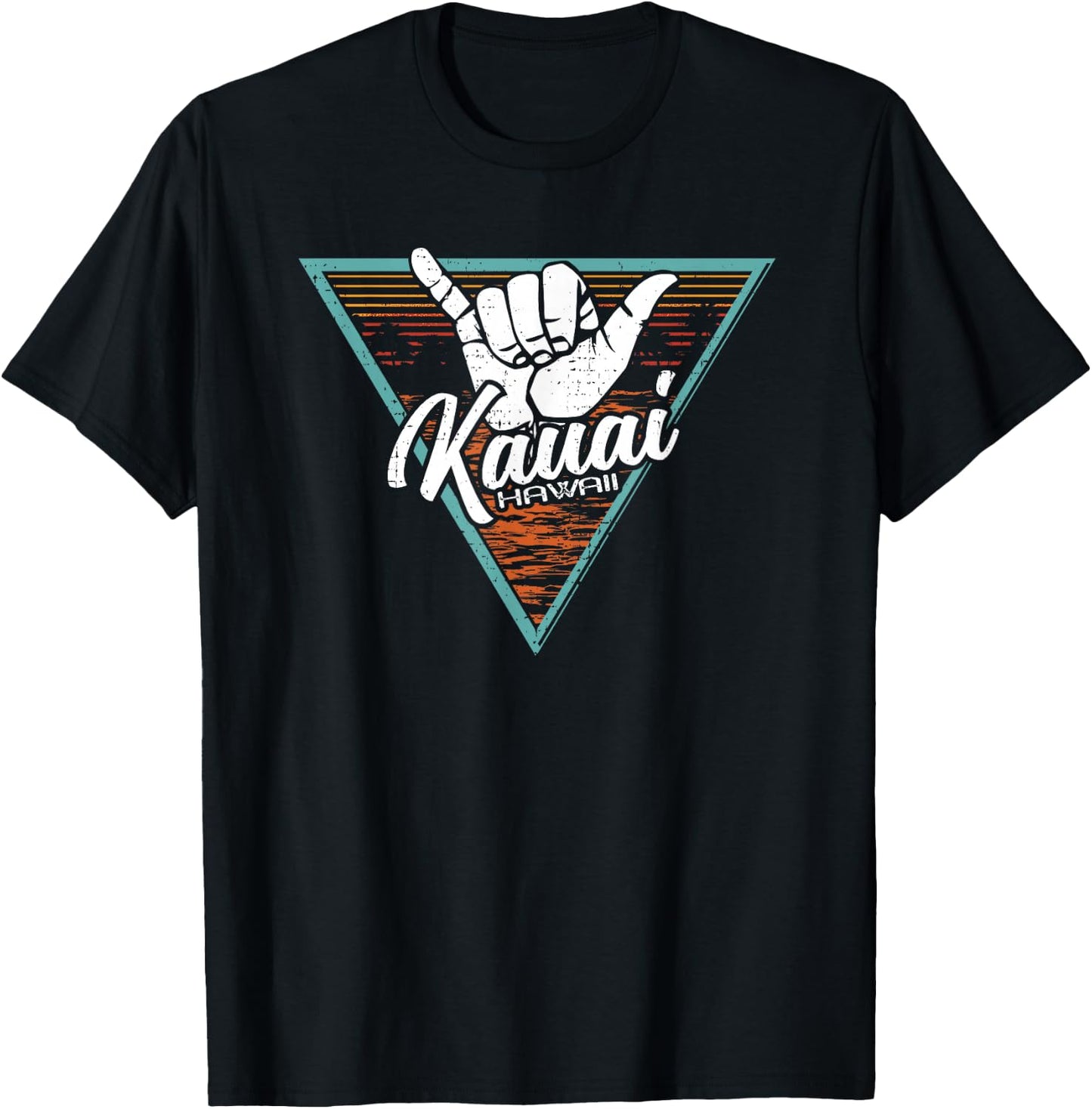Tropical Shaka Kauai Hawaii - Kauai Hi T-Shirt - T-Shirt | Black
