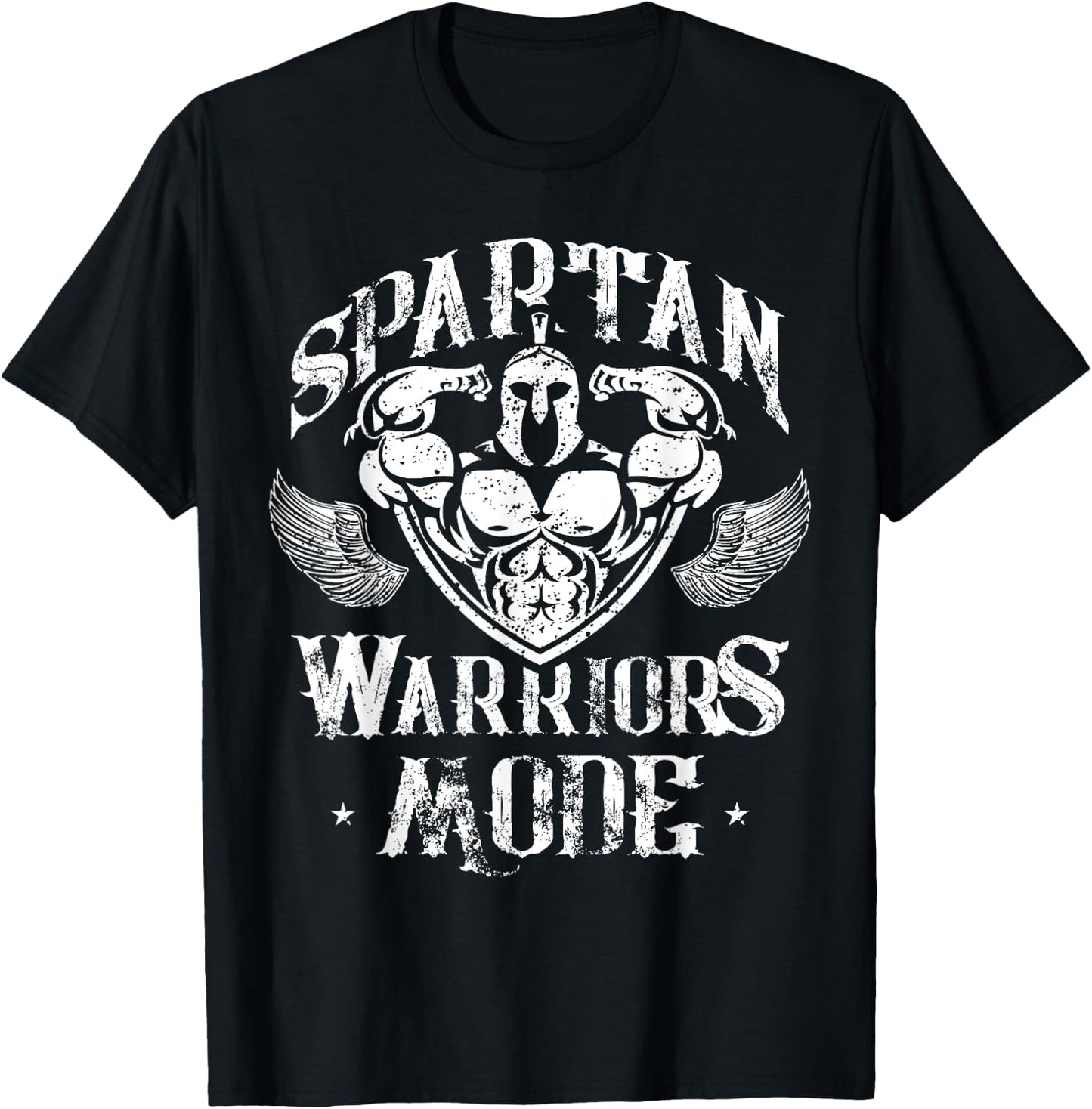 Spartan Warriors Mode Gladiator Sparta Beast Gym Workoout T-Shirt - T-Shirt | Black