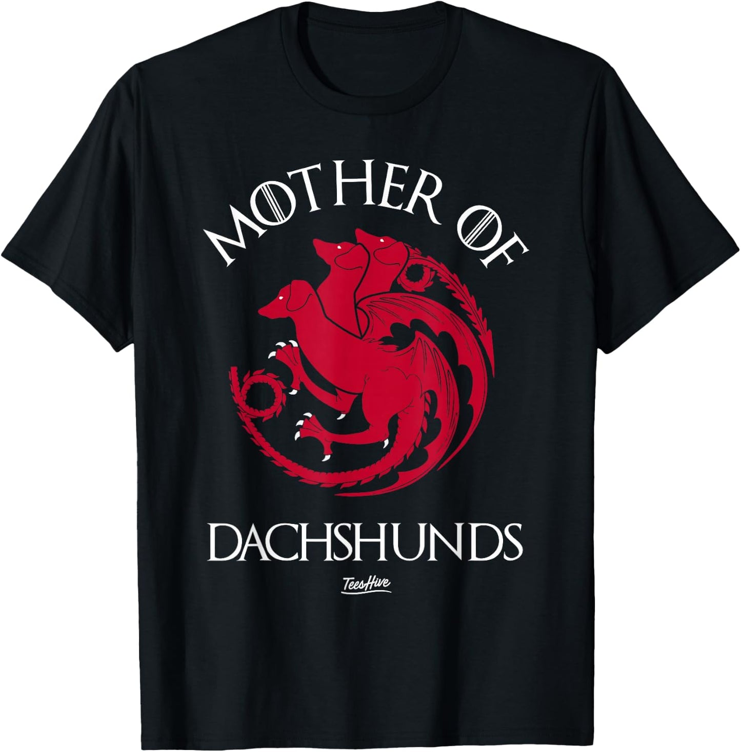 Mother Of Dachshunds - Women Dachshund Mom T-Shirt - T-Shirt | Black