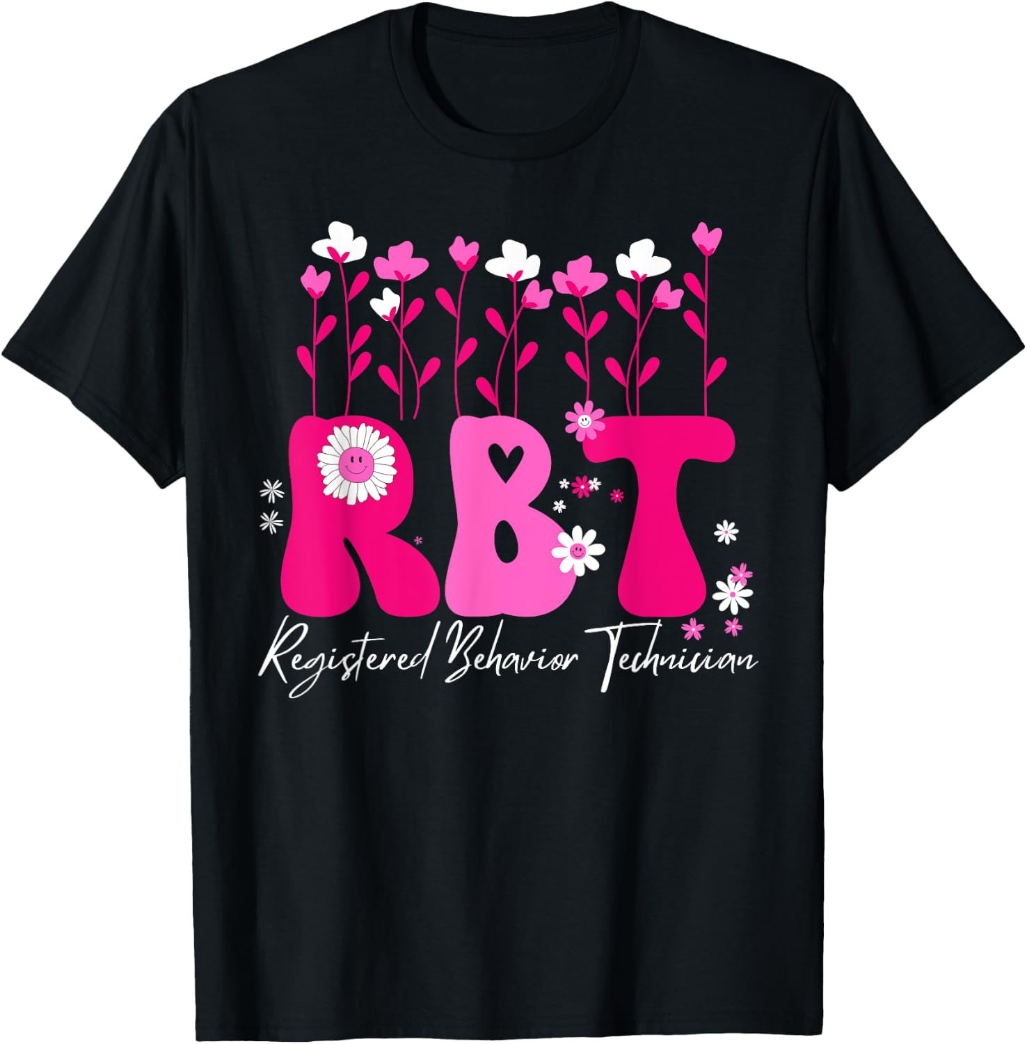 Registered Behavior Technician RBT Behavior Therapist ABA T-Shirt - T-Shirt | Black